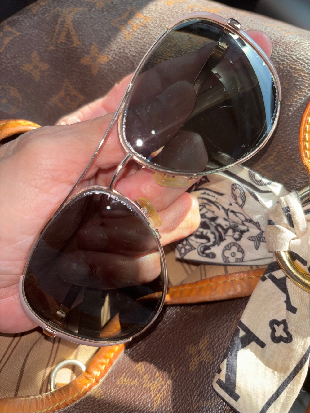 MK Aviator Sunglasses with Dark Lenses